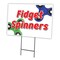 Signmission Fidget Spinner Yard Sign & Stake outdoor plastic coroplast window, C-1216-DS-Fidget Spinner C-1216-DS-Fidget Spinner - alternate 1